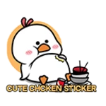 ???? cute chicken stickers for wastickerapp???? android application logo